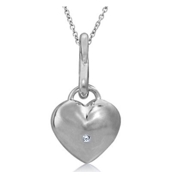 Jewelry - Real Diamond Sterling Silver Heart Necklace
